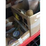 2 boxes of misc pottery, china, vases, etc.