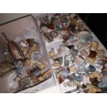 Three trays of Wade whimsies - over 100 pieces