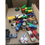 A box of model vehicles