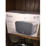 A Swan 2 slice toaster, boxed and unused.