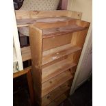 Two pine bookcases