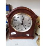 1920's Mahogany cased Bracket clock with key and pendulum
