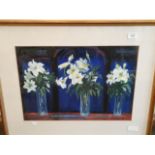 Valerie Sadler, Lilies, still life Watercolour, signed and dated (19) '96 lower right, 50cm x