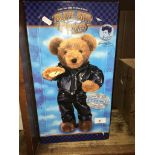 A boxed Blue Sky Bears, Elvis Presley singing bear.