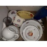 A box of plates etc