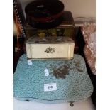 5 vintage tins/sewing boxes