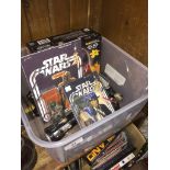 A crate of Star Wars style figures