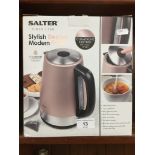 A Salter Champagne Edition 1.7L kettle - boxed, unused.