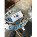 Harley Davidson metal badge