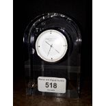 A Dartington crystal clock