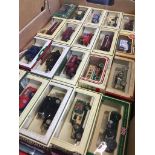 A box of model diecast vehicles
