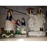 Three staffordshire figures