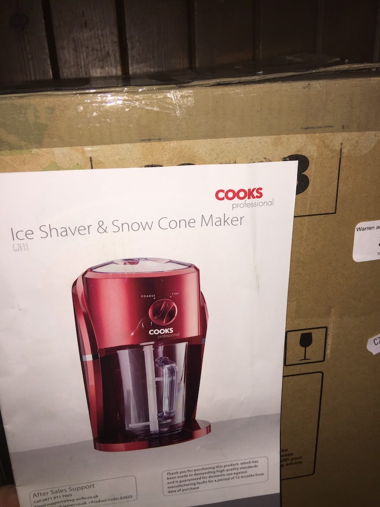 Cooks ice shaver and snow cone maker, boxed and unused