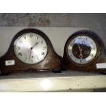 2 1950's mantle clocks with keys and pendulums