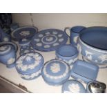 Approx 40 pieces light blue Wedgwood Jasperware