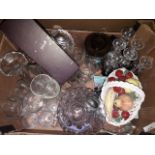 A box of mainly glassware