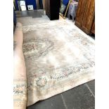 A large Chinese carpet x 4m 60cm x 3m 70cm.