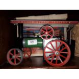A Mamod traction steam engine model with original box