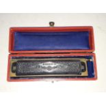 Hohner Super harmonica - chromonica in original box.