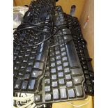 Assorted keyboards, mice, accessories, cables, etc.