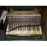 A cased piano accordion