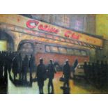 David Barrow (b1959), "Wigan Casino", oil on board, 39cm x 29cm, signed lower right, titled and