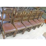 A set of six carved oak chairs, early 20th century.