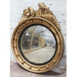 A 19th century convex mirror, diam. 61cm.