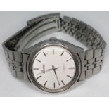 A vintage Seiko stainless steel wristwatch 7000-8000