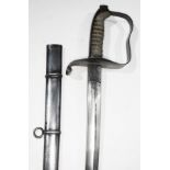 An Austrian model 1861 infantry officer's sword and scabbard.