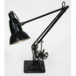 A Herbert Terry & Sons black anglepoise lamp with two step base.