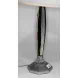 An Art Deco table lamp, height 43cm.