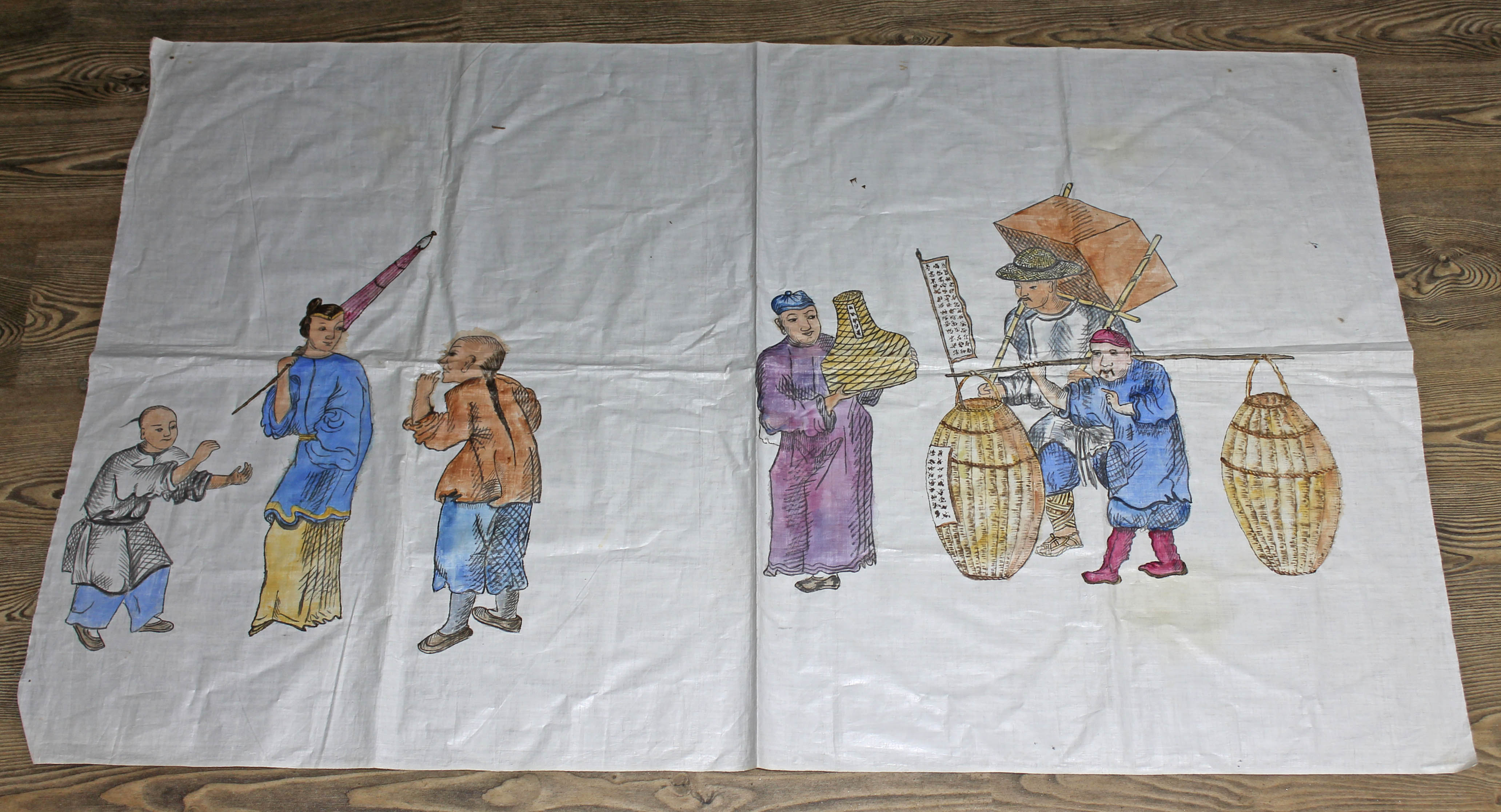 A group of eight Victorian Working Mens Educational Union banners, painted on silk and depicting