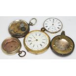 A group of pocket watches, spares and repairs.