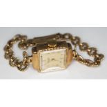 A hallmarked 9ct gold Rotary wristwatch and strap, gross wt. 14.79g.