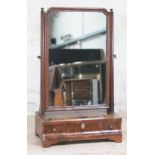 A George II walnut toilet mirror, height 57cm.