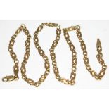 A hallmarked 9ct gold chain, length 41cm, wt. 8.47g.