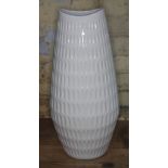 A Bavaria German pottery vase with texture ellipse finish, height 52cm.