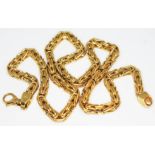 An Italian 18ct gold fancy link necklace, marked '750' 'Italy', length 55.5cm, wt. 59.32g.