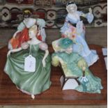 A group of four Royal Doulton figures - Ladies of The British Isles England HN 3627, Michelle HN