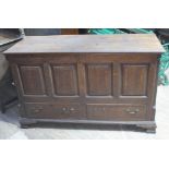 An 18th century Lancashire oak mule chest.