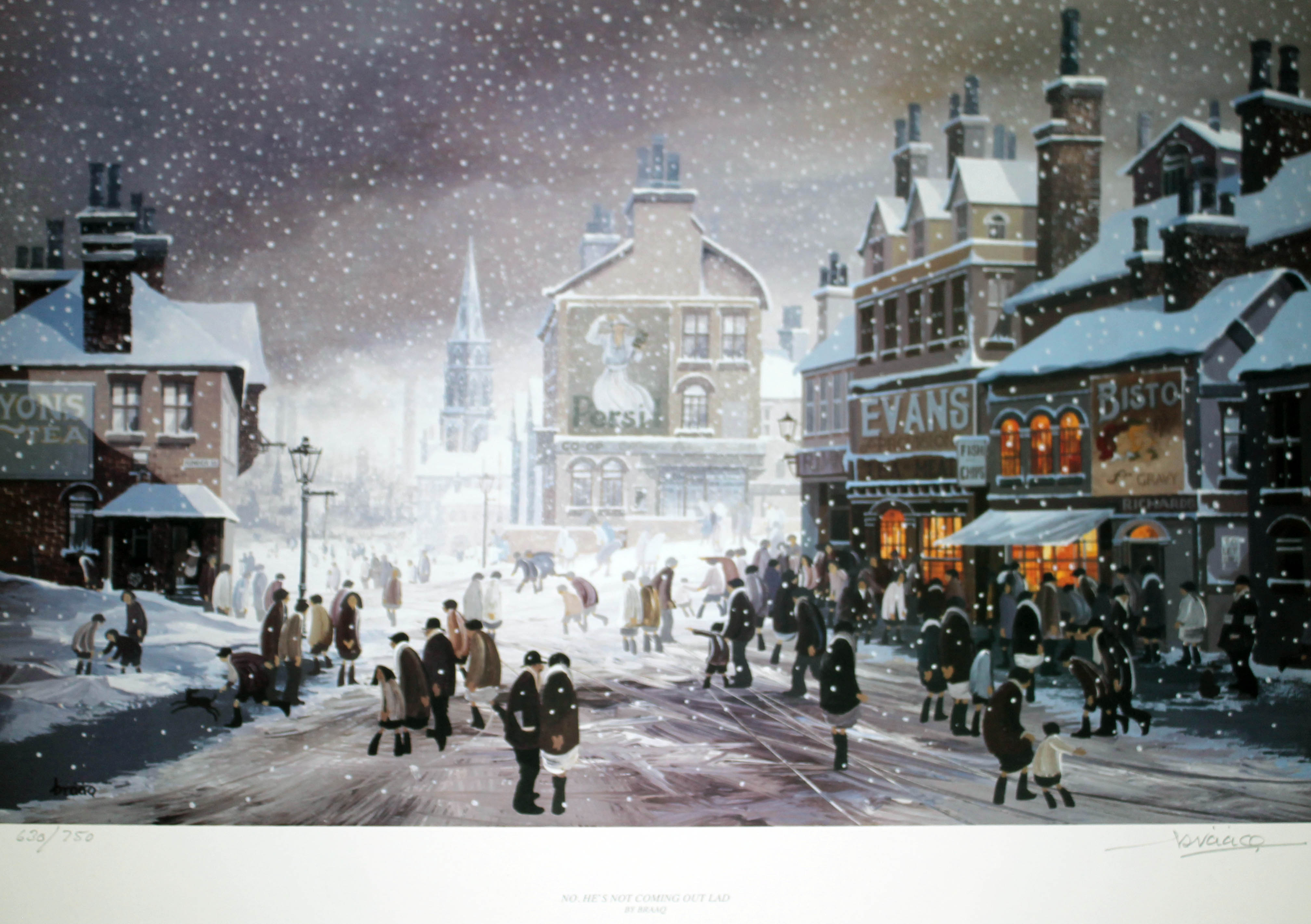 BRAAQ - Brian Shields (1951-1997), "No He's Not Coming Out", 42cm x 27cm, signed limited edition