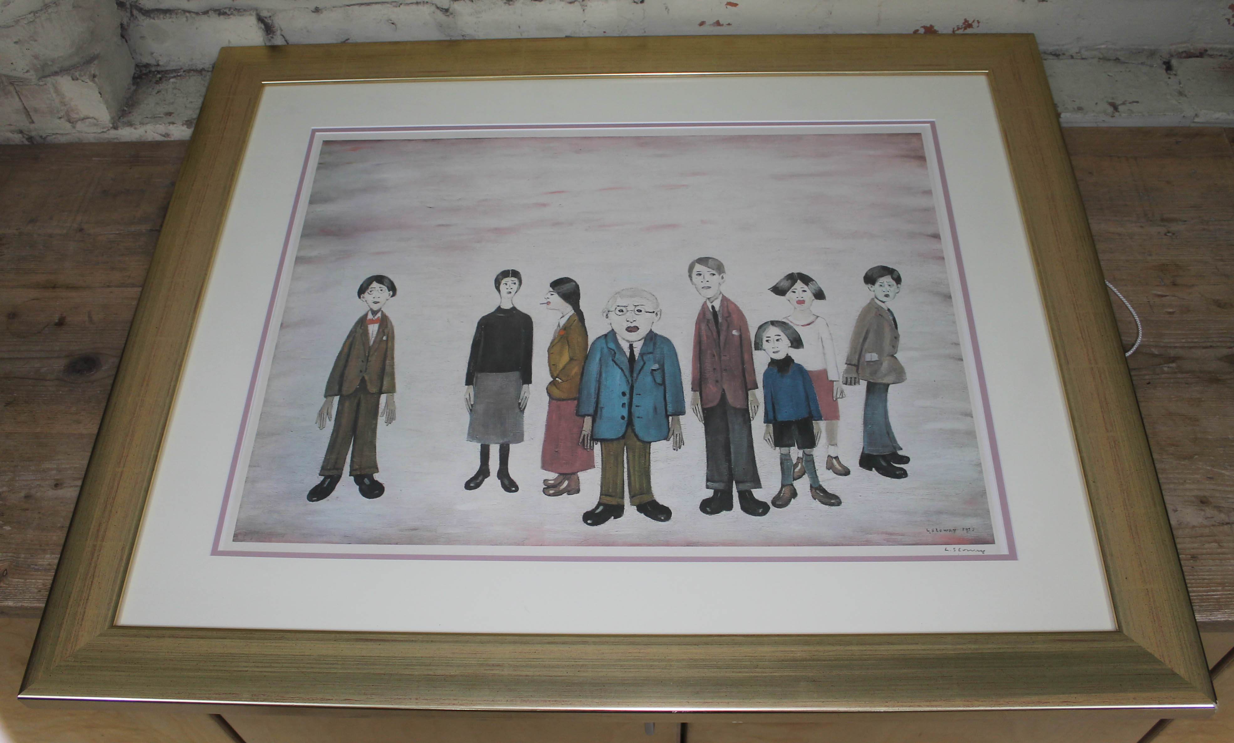 After Laurence Stephen Lowry (1887-1976), "His Family", offset lithograph printed in colours, 70cm x - Image 3 of 3