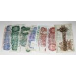 A quantity of British bank notes to include three 10 Shillings notes (one issued by the British