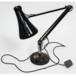 A Herbert Terry & Sons black anglepoise lamp.