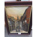 Charlie Sprigg, Street scene, oil on canvas, signed and dated (19) '99 lower right, 24cm x 35cm,