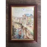 A. Murphy, canal scene watercolour, signed lower right, 27cm x 40cm, framed and glazed.