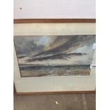 J.H. Wyse, coastal scene watercolour, framed and glazed.