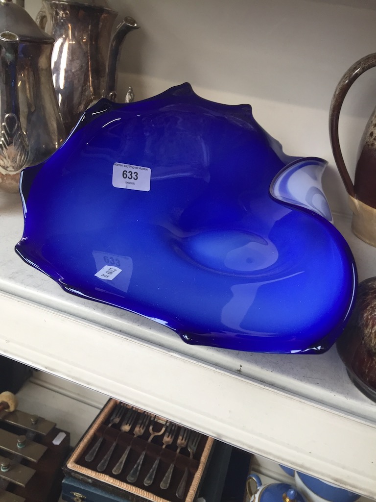 A large piece of art glass