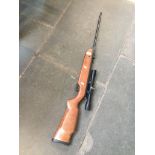 Cometa 300 5.5 22 air rifle with Gamo sight - as found